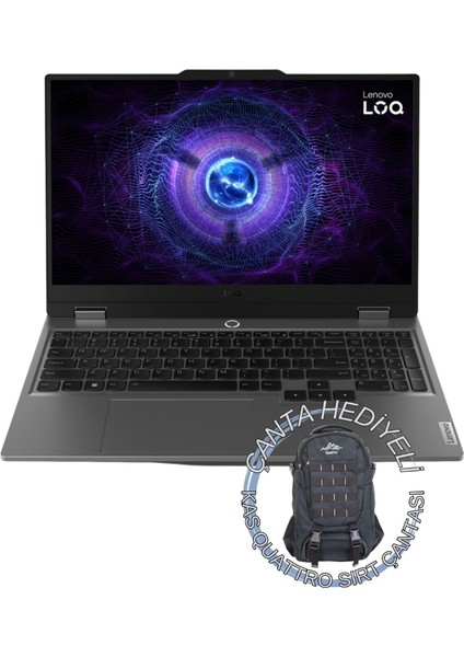 Loq 15IAX9I Intel Core I5 12450HX 16GB 512GB SSD Arc A530M Freedos 15.6" Fhd Taşınabilir Bilgisayar 83FQ000UTR K01