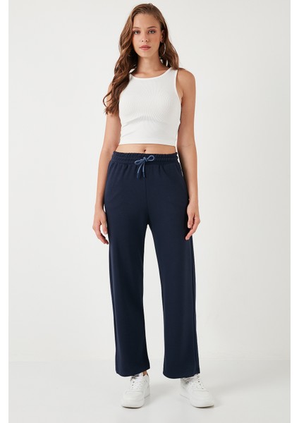 Streç Bol Paça Regular Fit Oysho Kumaş Eşofman Altı Bayan Eşofman Altı 5865881