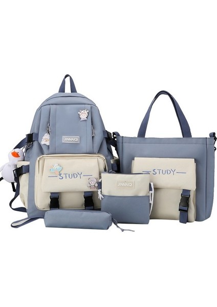 Öğrenci Kore Tarzı Basit Ins Tarzı Renk Eşleştirme Sırt Çantası (Yurt Dışından)