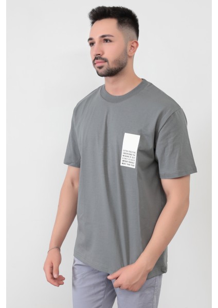 John Borners Açık Haki Erkek Extra Positive Baskılı Regular Kesim T-Shirt