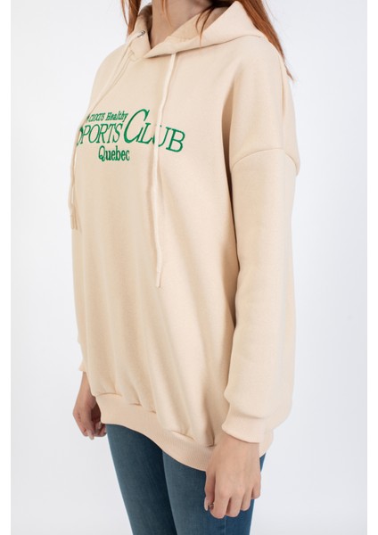 Kadın Sports Club Baskılı Sweatshirt