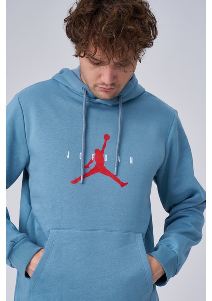 John Borners Erkek Üç İplik Jordan Baskılı Kanguru Cepli Sweatshirt