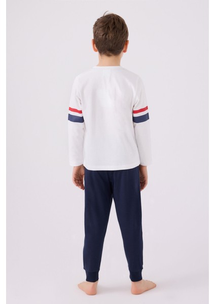 Erkek Çocuk Uzun Kol Pijama Takım US1902 Krem indirimleri