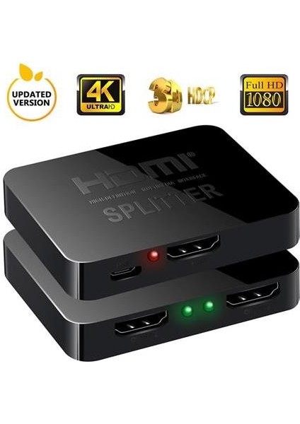 2 Port HDMI Switch Splitter Ekran Çoklayıcı Çoğaltıcı