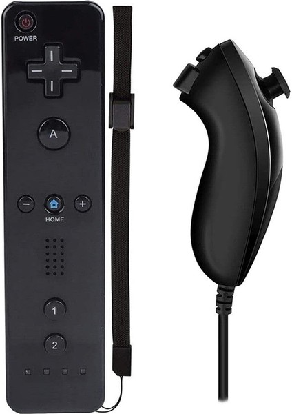 Wii U Için 8511 Gecikme Yok Kablosuz Bağlantı Sağ ve Sol Oyun Kolu Denetleyici Gamepad - Siyah (Yurt Dışından)