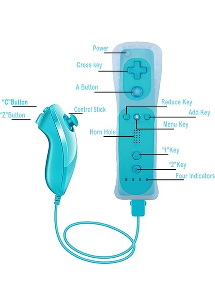 Wii U Için 8511 Gecikme Yok Kablosuz Bağlantı Sağ ve Sol Oyun Kolu Denetleyici Gamepad - Siyah (Yurt Dışından)