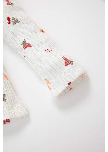 Kız Bebek Pijama Takımı Meyve Desenli Uzun Kollu Üst Beli Lastikli Uzun Alt D1809A524AU fırsatları