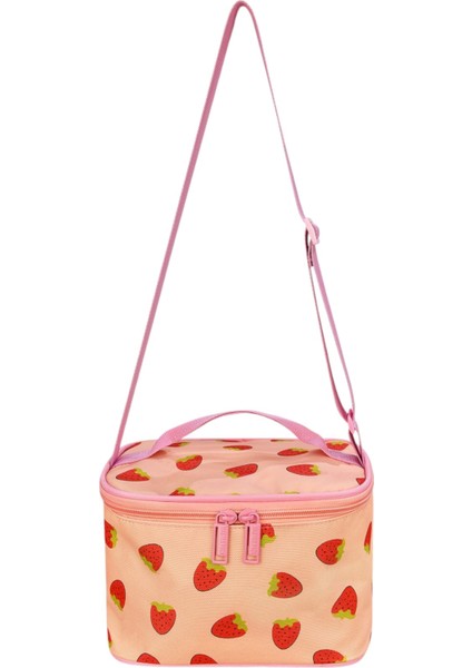 Çilek Desenli Su Geçirmez Beslenmeli ve Kalemlikli Ortopedik 3 Bölmeli Okul Çantası 3'lü Set fırsatları