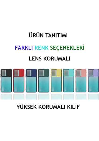 Xiaomi Mi 10T Lite 5g Uyumlu Kılıf Kaydırarak Açılıp Kapanabilen Lens Koruyucu Darbe Korumalı Sağlam Tpu Yapı Kenar Kısımları Renkli Cover