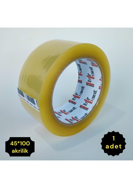 Koli Bandı (1 Adet) Akrilik (45mm*100metre) Şeffaf, Yüksek Kalite