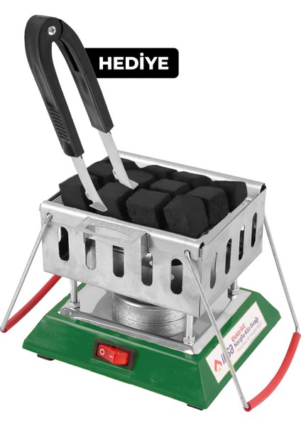 Elektrikli Nargile Köz Yakma Makinası Nargile Kömür Ocağı, Maşa Hediye modelleri