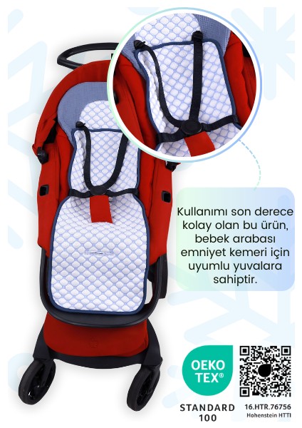 Iceberg Terletmez Bebek Arabası Minderi, Konforlu Çıkarılabilir Başlıklı Yenilikçi 4d Kumaşlı Puset Minderi modelleri