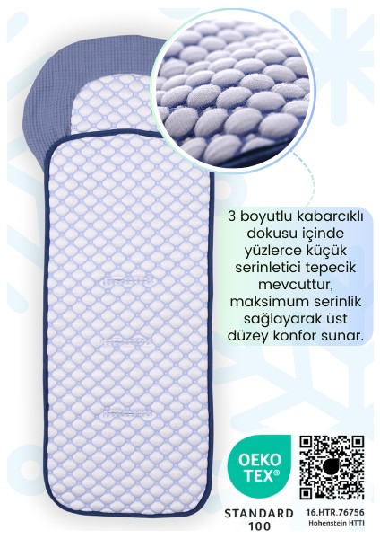Iceberg Terletmez Bebek Arabası Minderi, Konforlu Çıkarılabilir Başlıklı Yenilikçi 4d Kumaşlı Puset Minderi fırsatları
