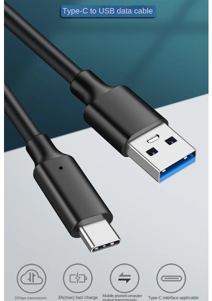 Elektronik Type-C 2.1A Şarj ve Data Kablosu 1 mt