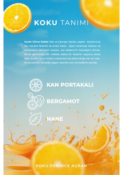 Citrus Soleia Parfümlü Oda ve Çamaşır Spreyi Ortam ve Kumaş Kokusu Premium Room Spray 350ml fırsatları
