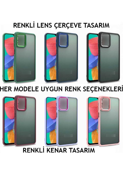 Apple iPhone 11 Uyumlu Kılıf Darbe Korumalı Buton ve Kamera Lens Kontrast Renk Dizayn Elektroplatin Kaplama Sert Pc Malzeme Kılıf Cover