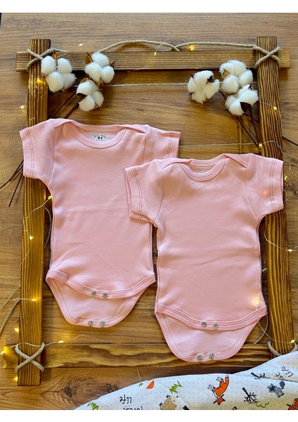 Kısa Kollu 2'li Organik Pamuk Çıtçıtlı Bebek Body&zıbın fiyatları