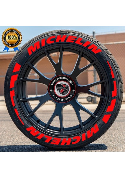 Lastik Yazısı Michelin Orijinal Ürün 16 Adet + Şeritler Lastik Sticker