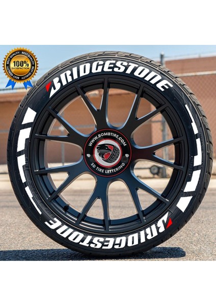 Lastik Yazısı Motosiklet ve Otomobil Şerit 2.5 cm Proseries ™ 16 Adet + Tutkal