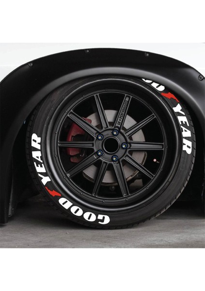 Beyaz 3D Lastik Yazısı Goodyear 2.5 cm Orijinal Ürün 4 Adet Motor - Araç Için Beyaz Yanak fiyatları