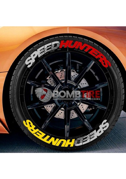 3D Lastik Yazısı Speedhunter 2.5 cm Orijinal Ürün 4 Adet Solmaz Araç Motorsiklet Lastik Stiker