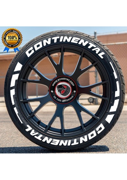 Lastik Yazısı Motosiklet ve Otomobil Şerit 2.5 cm Proseries ™ 16 Adet + Tutkal