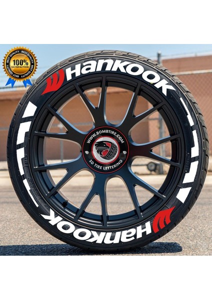 Lastik Yazısı Motosiklet ve Otomobil Şerit 2.5 cm Proseries ™ 16 Adet + Tutkal