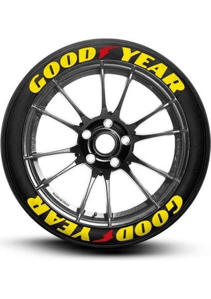 Good Year Sarı Kalıcı Lastik Yazısı Good Year Sticker 8 Kit Büyük Boy