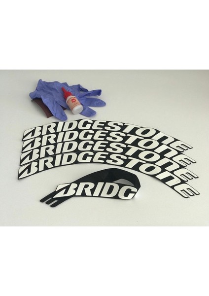 Bridgestone Potenza 3D Full Beyaz Lastik Yazısı 8'li Alman Yapıştırıcı fiyatları