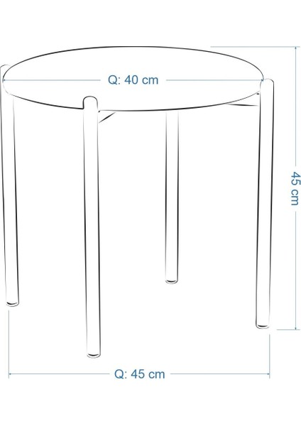 Nil Siyah Metal Ayak Deri Istiflenebilir Mutfak-Balkon Taburesi (4 Adet) modelleri