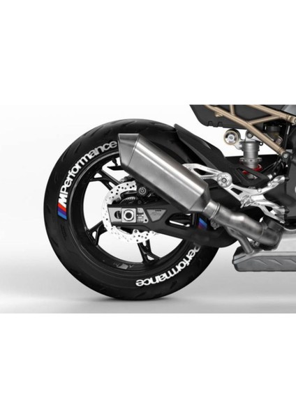 M Performance Beyaz Kalıcı Lastik Yazısı M Power Sticker 4 Kit.