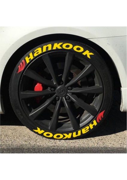 3D Lastik Yazısı Sarı Hankook 4 Adet
