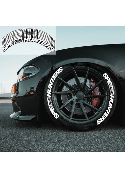 Speedhunters Beyaz Kalıcı Lastik Yazısı Speedhunters Sticker 8 Kit modelleri