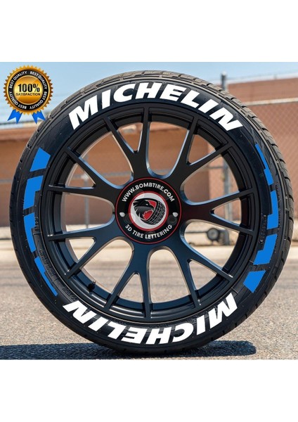 Lastik Yazısı Motosiklet ve Otomobil Şerit 2.5 cm Proseries ™ 16 Adet + Tutkal