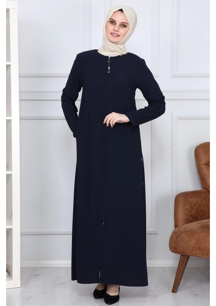 Yanları Boncuk Detaylı Ferace MDC2151 Lacivert fiyatları