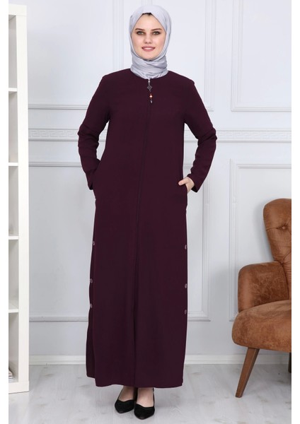 Yanları Boncuk Detaylı Ferace MDC2151 Mor fiyatları