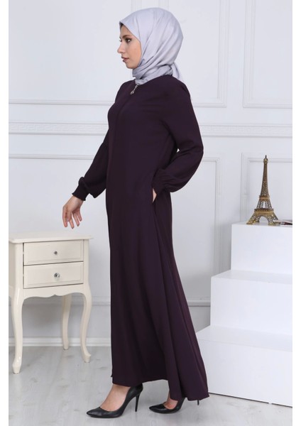 Fermuarlı Ferace Mor MC2001 fırsatları