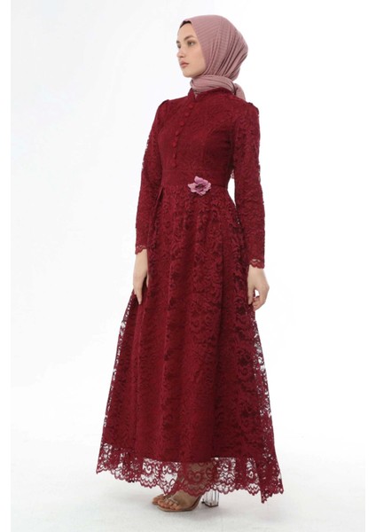 Ahunisa Henna Abiye Bordo 5646 fiyatları