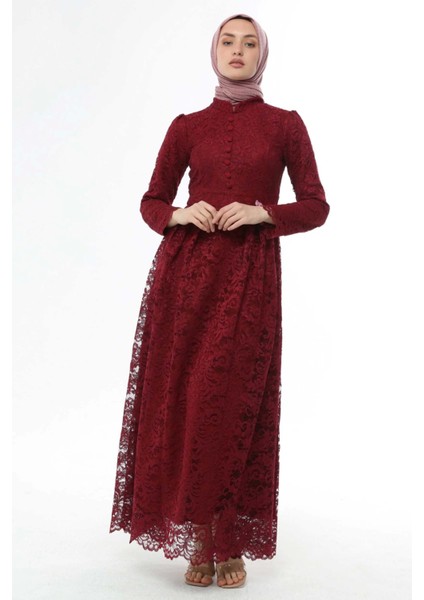 Ahunisa Henna Abiye Bordo 5646 modelleri