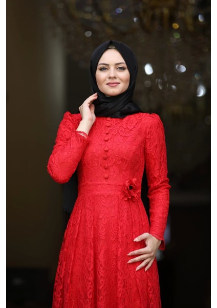 Ahunisa Henna Abiye Kırmızı 5646