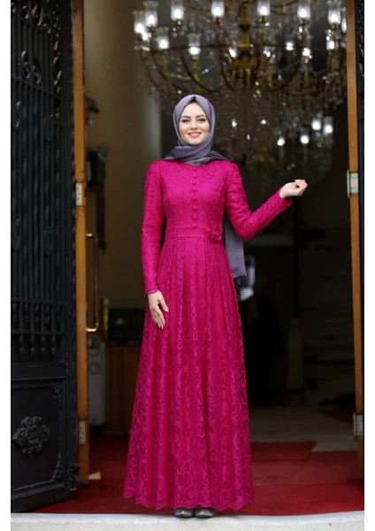 Ahunisa Henna Abiye Fuşya 5646 fiyatları