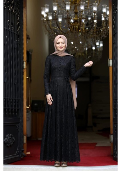 Ahunisa Henna Abiye Siyah 5646 modelleri