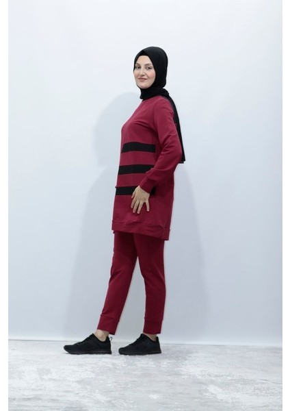 Çizgi Desen Eşofman Takım