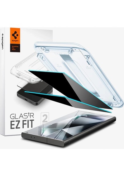Galaxy S24 Ultra Hayalet Cam Ekran Koruyucu Kolay Kurulum GLAS.tR EZ Fit Privacy HD (2 Adet) - AGL07625