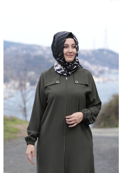 Büyük Beden Kapüşonlu Spor Kap
