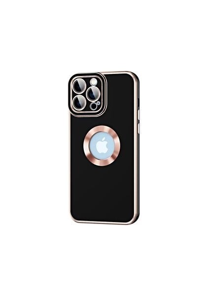 iPhone 12 Pro Kılıf Logo Detaylı Şık ve Parlak Kongo Kapak