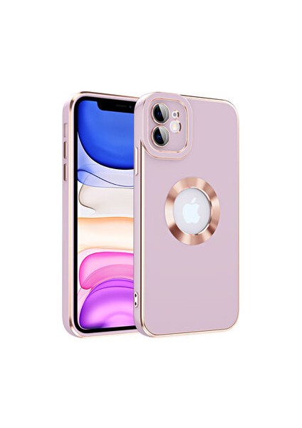 iPhone 12 Kılıf Logo Detaylı Şık ve Parlak Kongo Kapak