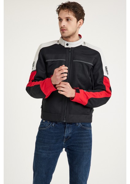 Santiago Kırmızı Yazlık Fileli Erkek Motosiklet Montu fiyatları