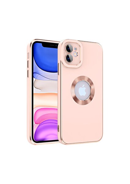 iPhone 12 Kılıf Logo Detaylı Şık ve Parlak Kongo Kapak