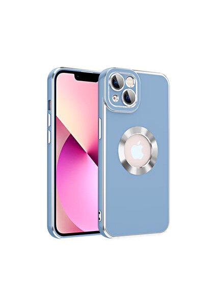 iPhone 14 Plus Kılıf Logo Detaylı Şık ve Parlak Kongo Kapak